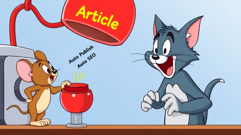 wordpress blog automation demonstrated by funny tom jerry cartoon