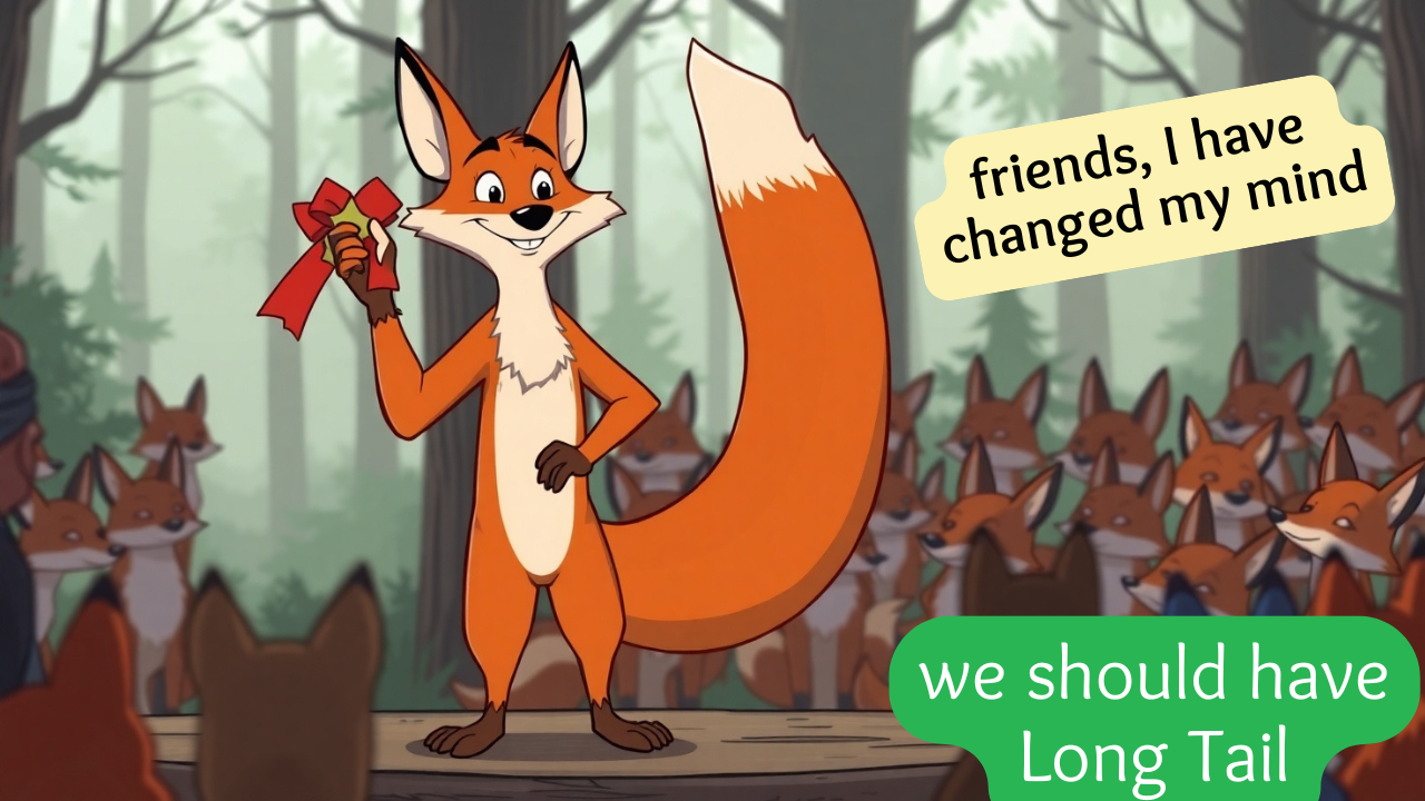 symbolic fox showing long tail - Illustration showing why long tail keywords are important for SEO
