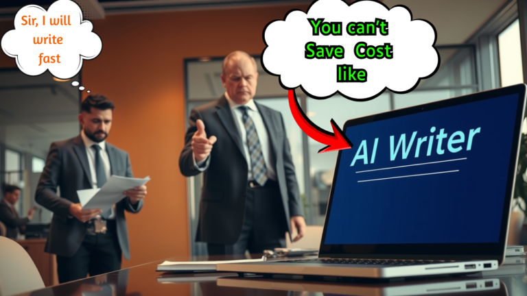 CEO telling writer - you can not save cost like an AI article writer
